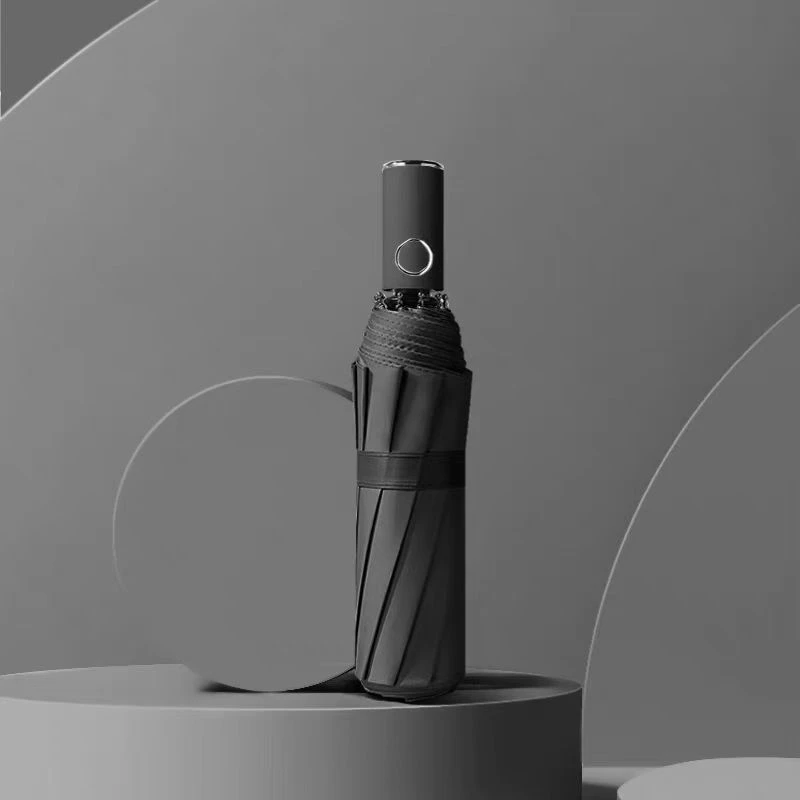 【俐心2】时尚便携防晒全自动折叠黑胶伞遮阳雨篷