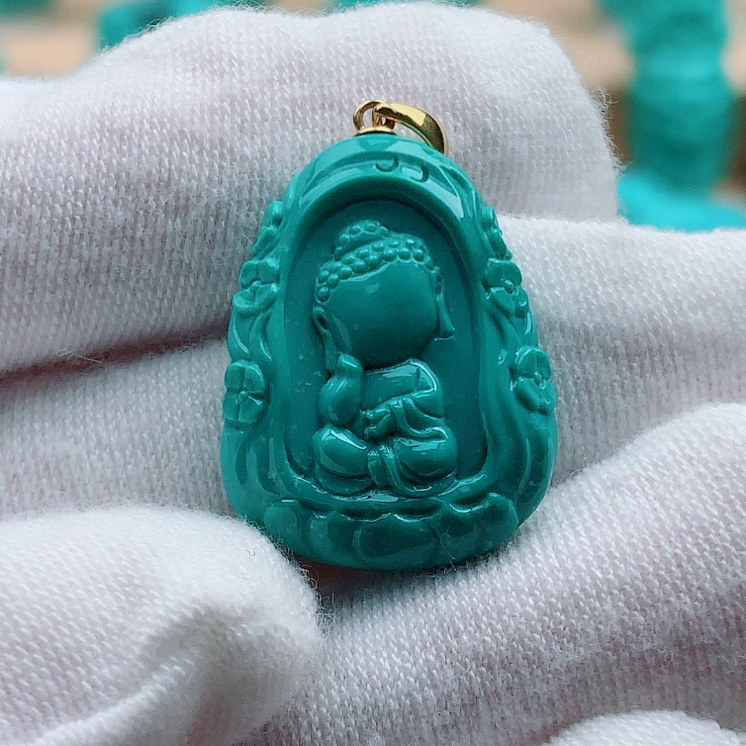 绿松石18K金镶嵌配饰