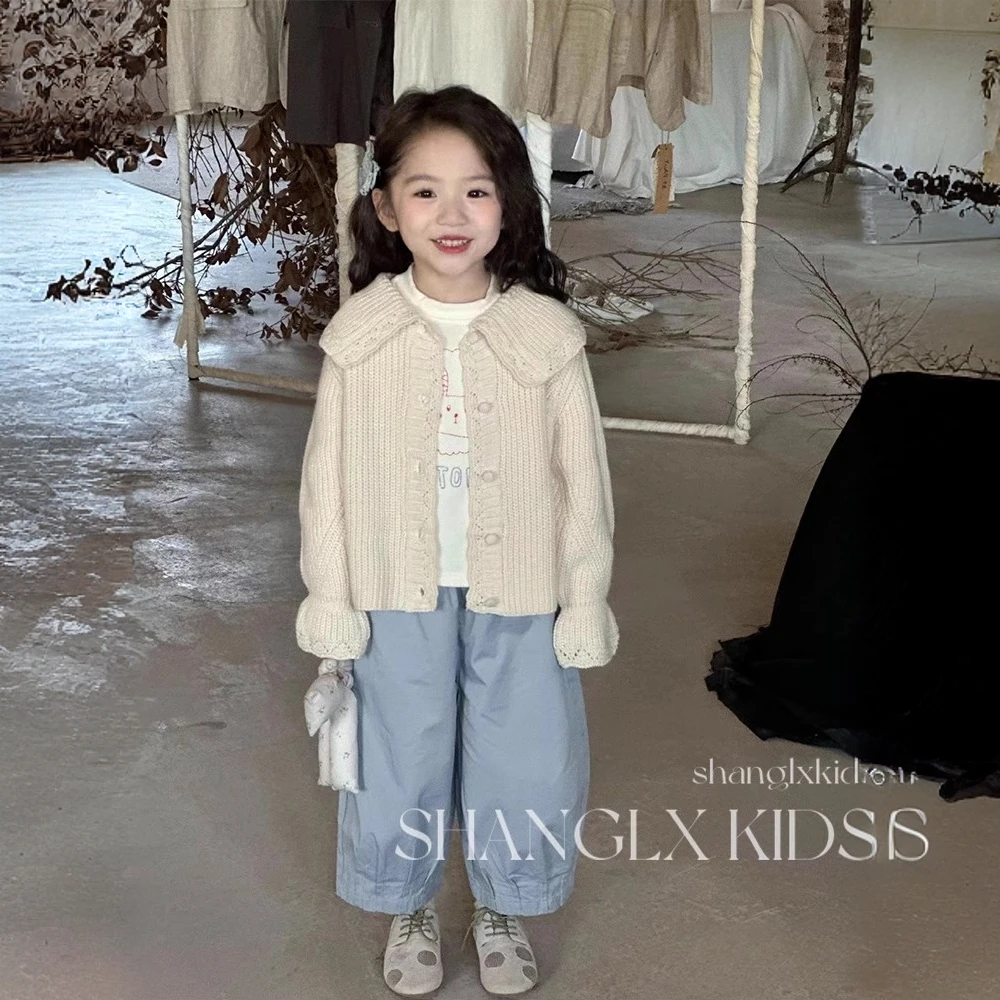 女宝早春穿搭女童秋季针织开衫2025新款童装套装儿童开学可爱甜妹