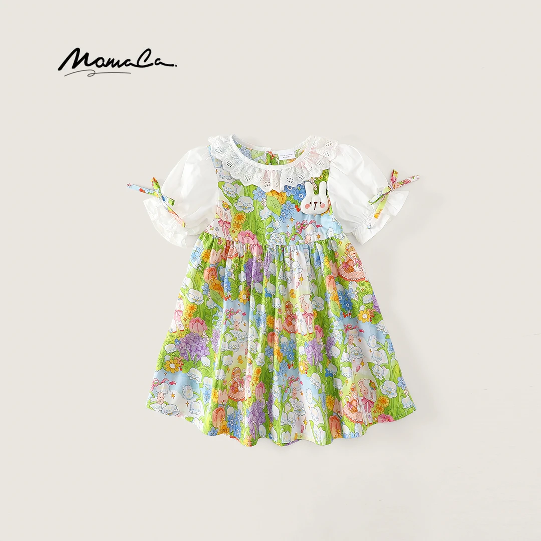 MOMOCO 玛米玛卡儿童夏季甜美兔子印花连衣裙77630471007