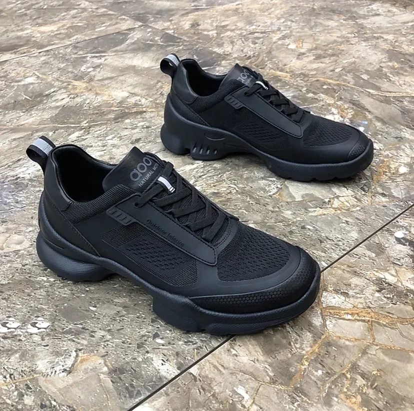 男款四季男鞋时尚舒适百搭休闲运动鞋新款透气轻便网面鞋系带潮鞋