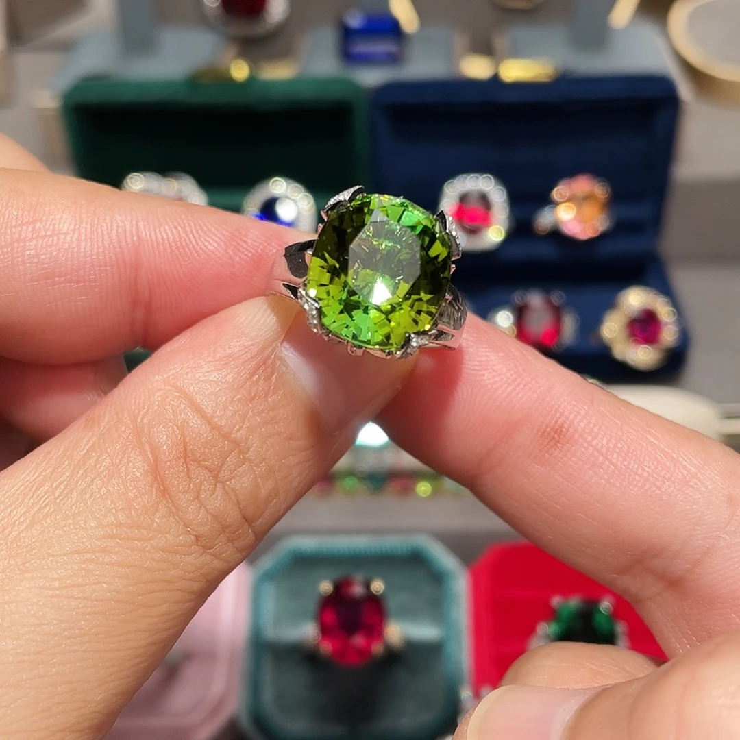 戒指碧玺18K金镶嵌13.3ct