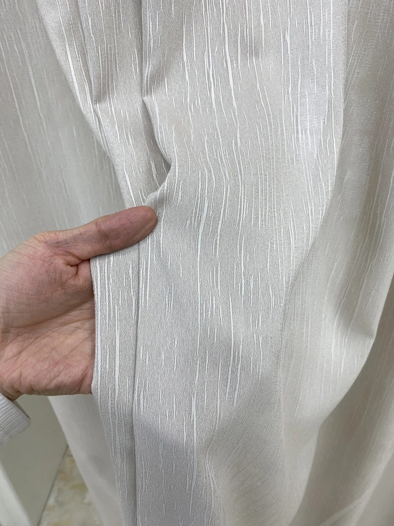 流星棉超柔抗皱纱帘透光不透人高级感窗纱客厅窗帘绍兴柯桥窗帘