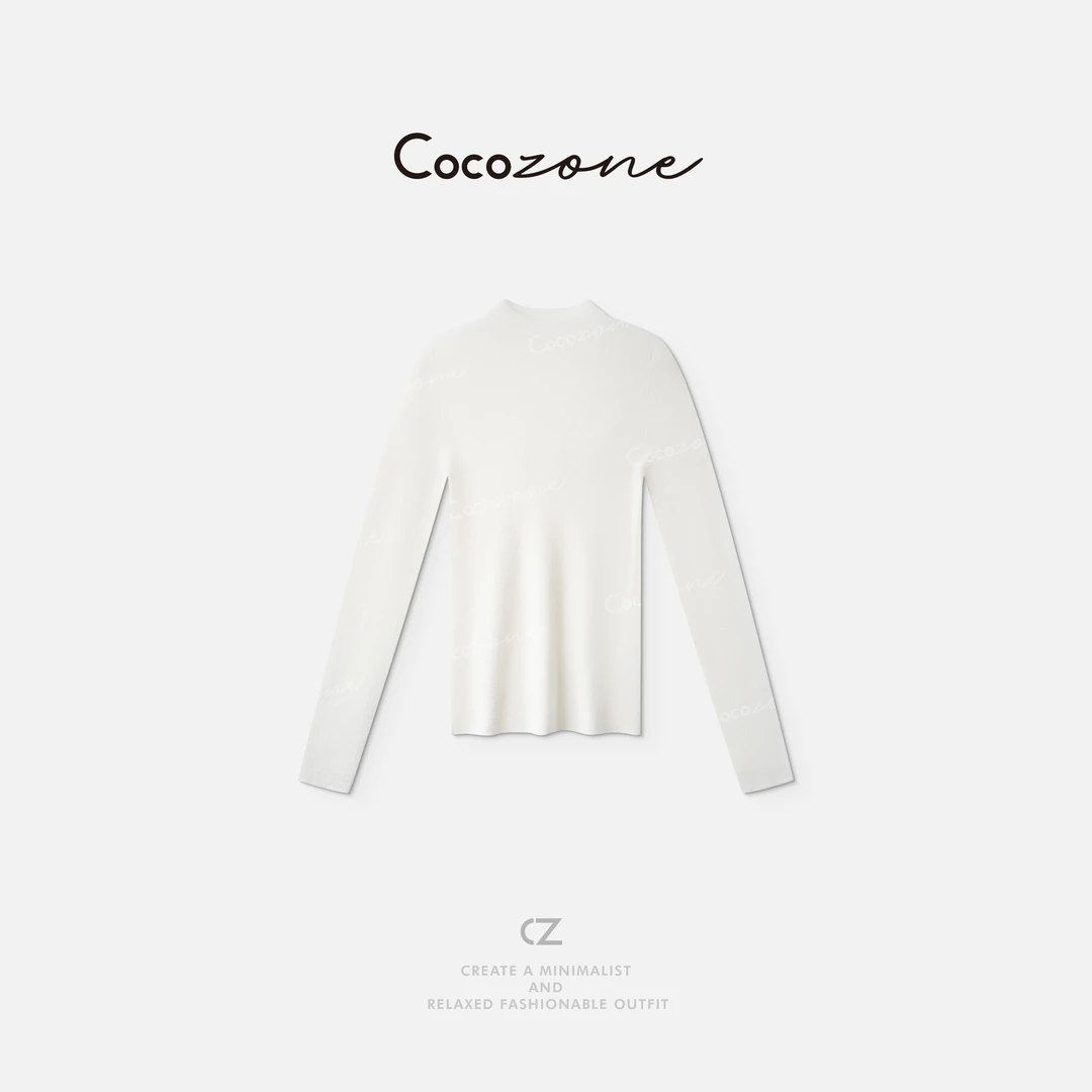 COCO ZONE刘一一【100美丽诺羊毛】基础款毛织上衣CD2A1778