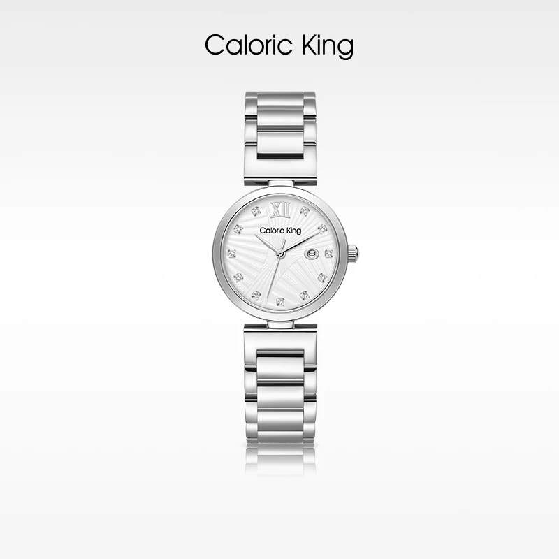 Caloric King经典时尚系列设计感纹理表盘简约女士腕表