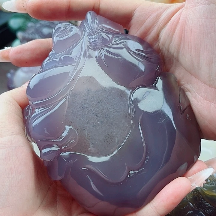 紫***香玛瑙未镶嵌手饰吊坠
