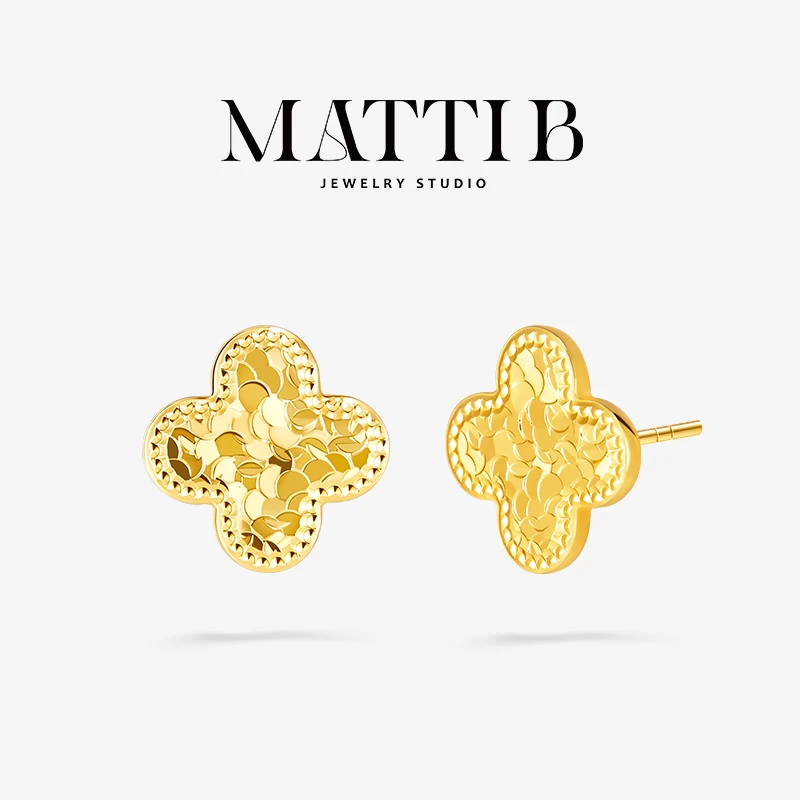 铜合金耳饰 高端四叶草碎碎冰气质经典高级轻奢新爆款耳钉女2080