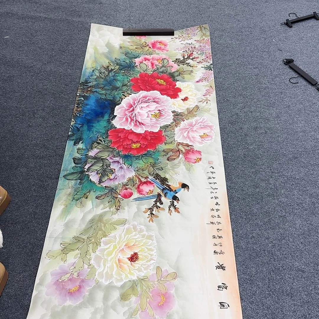 国画作品小姐姐放漏中