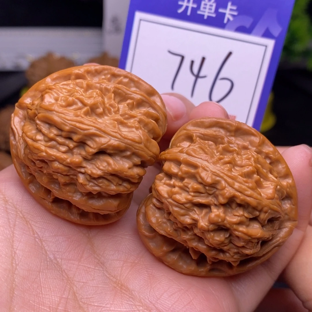 把件文玩核桃42三角白746