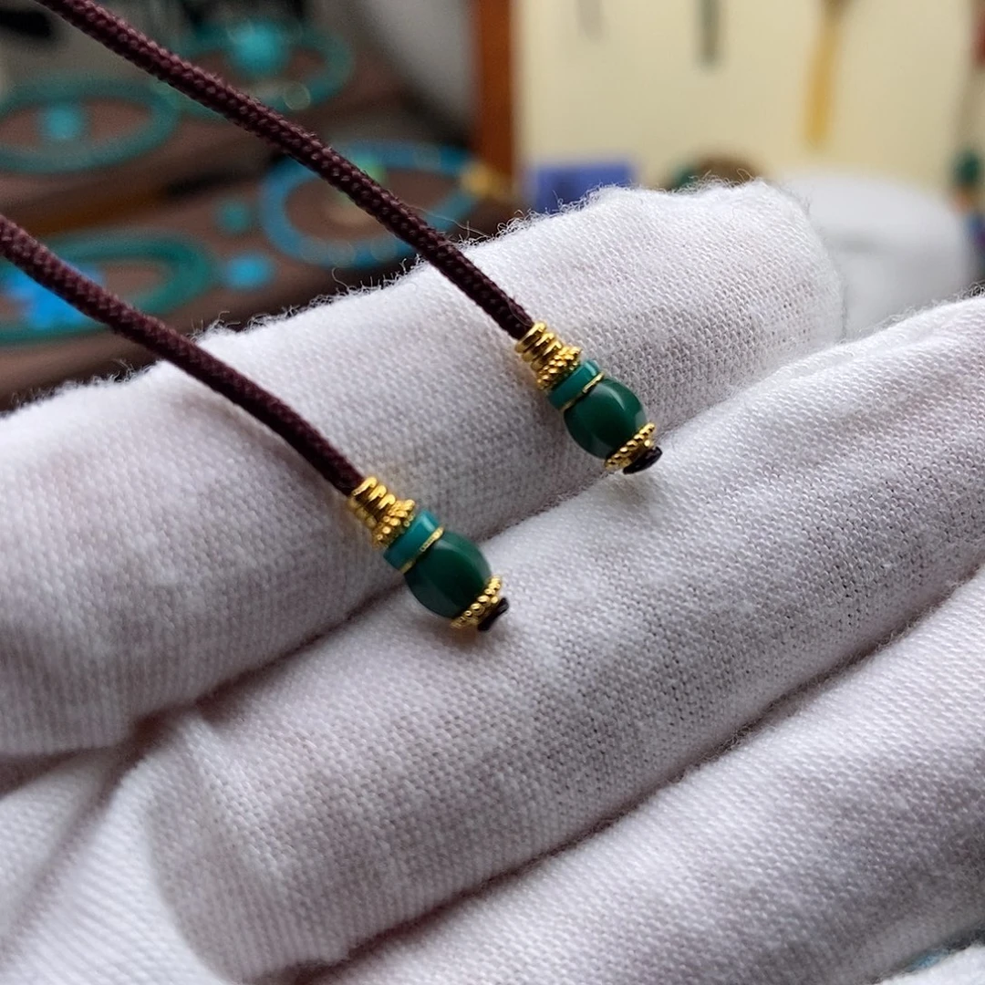 绿松石18K金镶嵌绿松石配饰