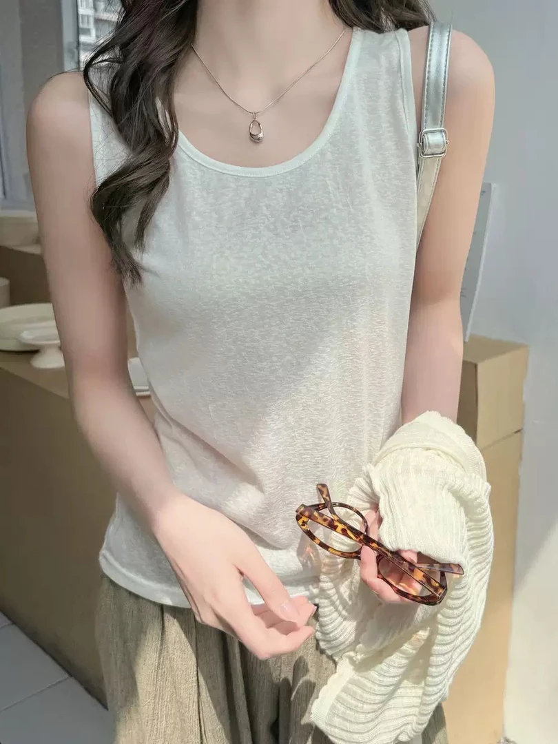 慵懒风宽松打底可外穿小吊带背心夏季百搭女式内搭遮肉无袖上衣