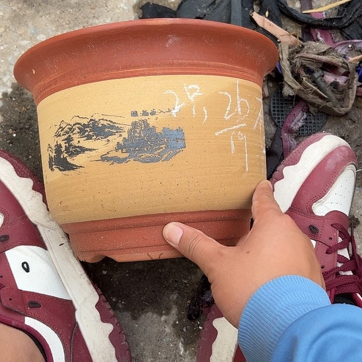 宜兴紫砂花盆，现货发