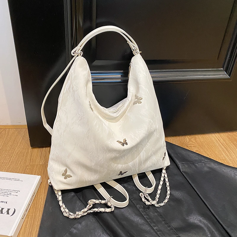 【带挂件】大容量包包女新款高级感百搭通勤托特包双肩单肩斜挎包