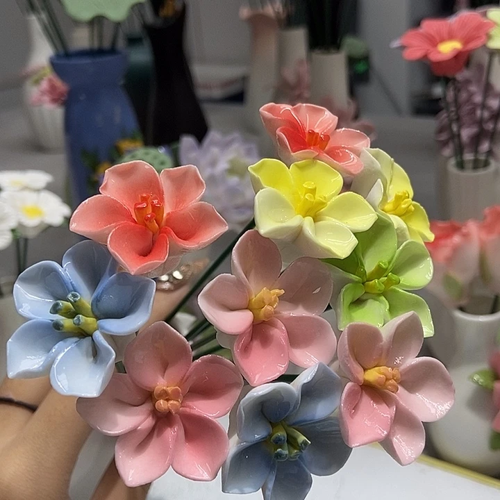 陶瓷纯手工捏花设计