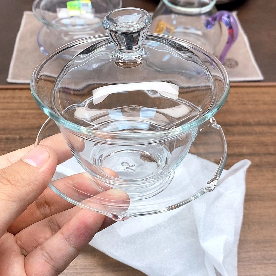 禾器/荷叶盖碗/透明 样品不退不换