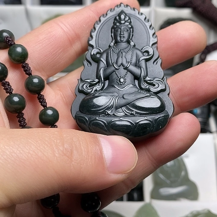 和田玉（青玉）未镶嵌颈饰