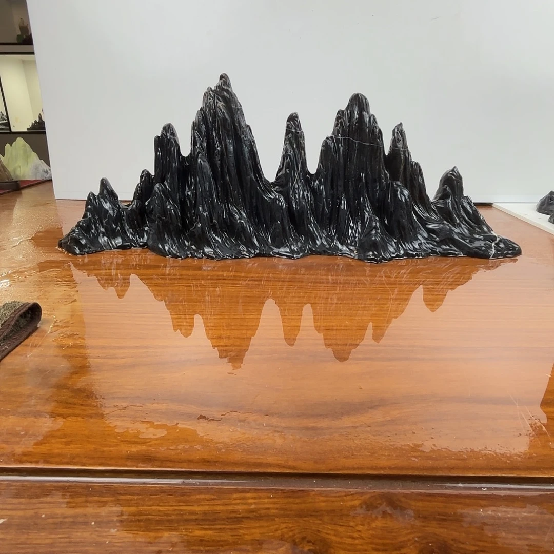 阿***狼石材灵璧石雕刻摆件