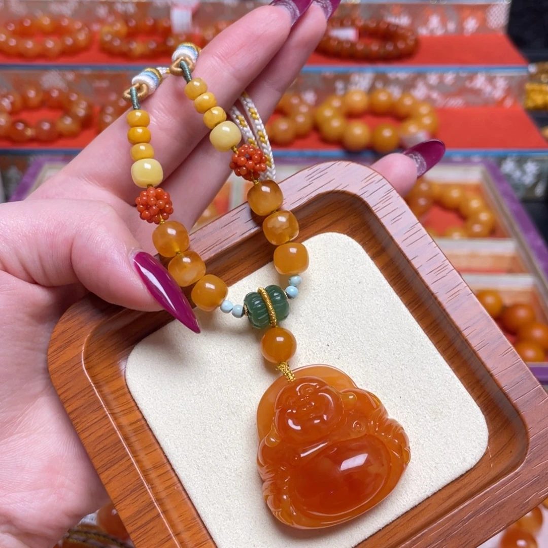蜜蜡未镶嵌颈饰项链
