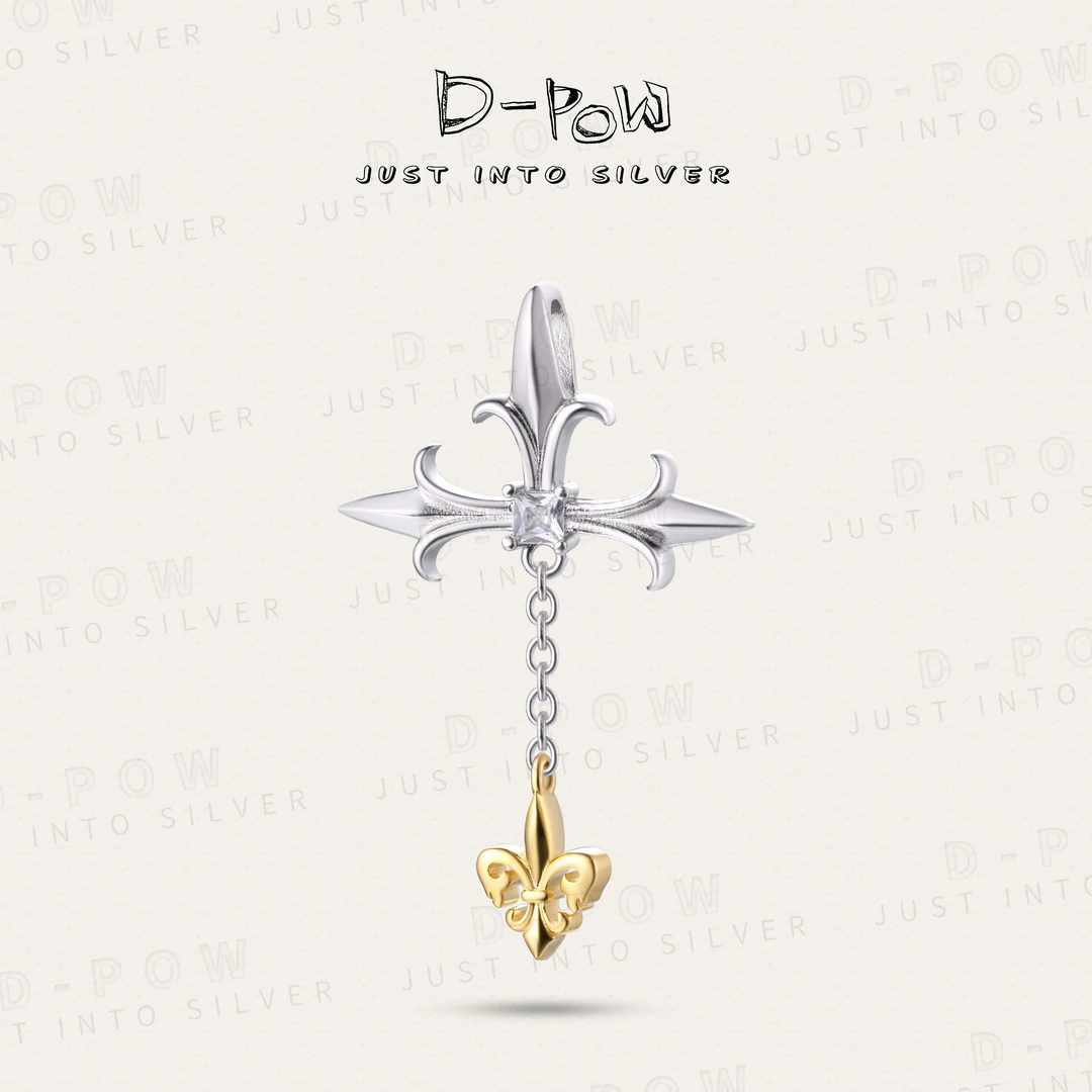 灯小炮 吊坠925银 十字克罗链条吊坠(2166)银饰