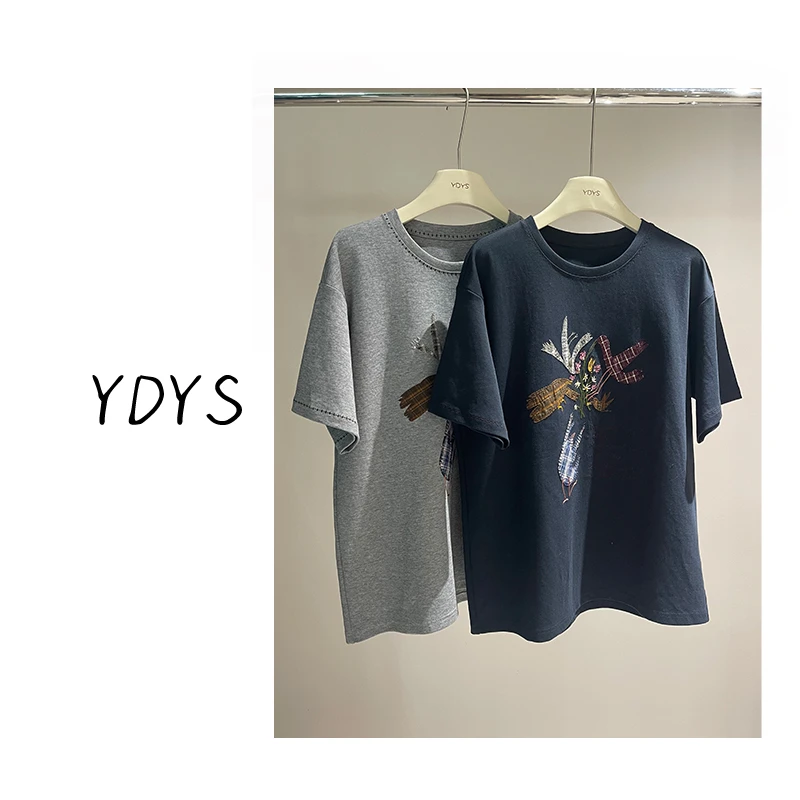 【YDYS】25K00725 2025新款时尚气质小众T恤