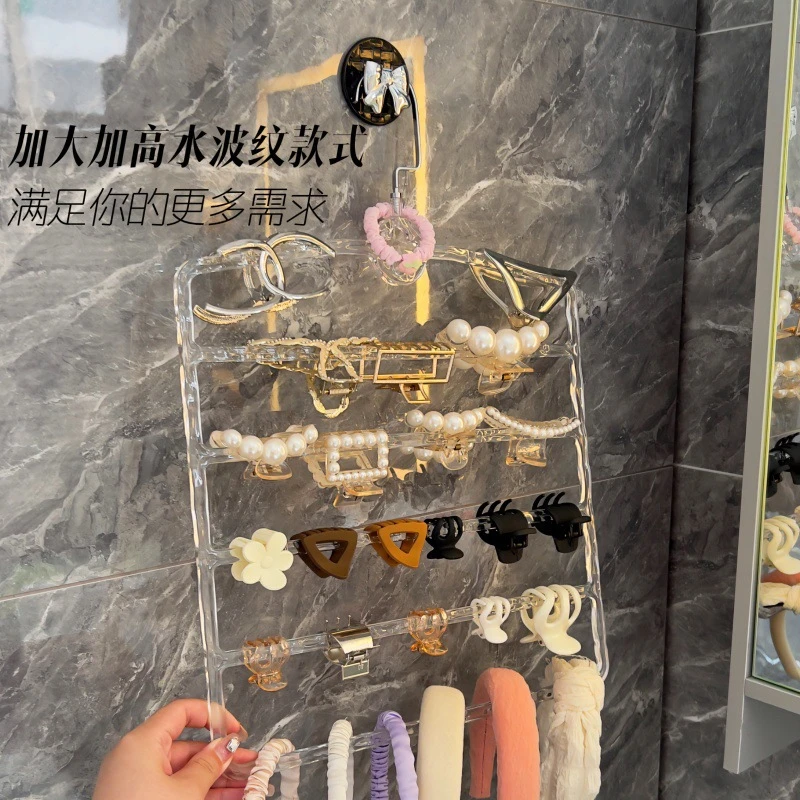 鲨鱼夹收纳架壁挂大容量多层学生宿舍发箍头饰抓夹发饰整理架神器