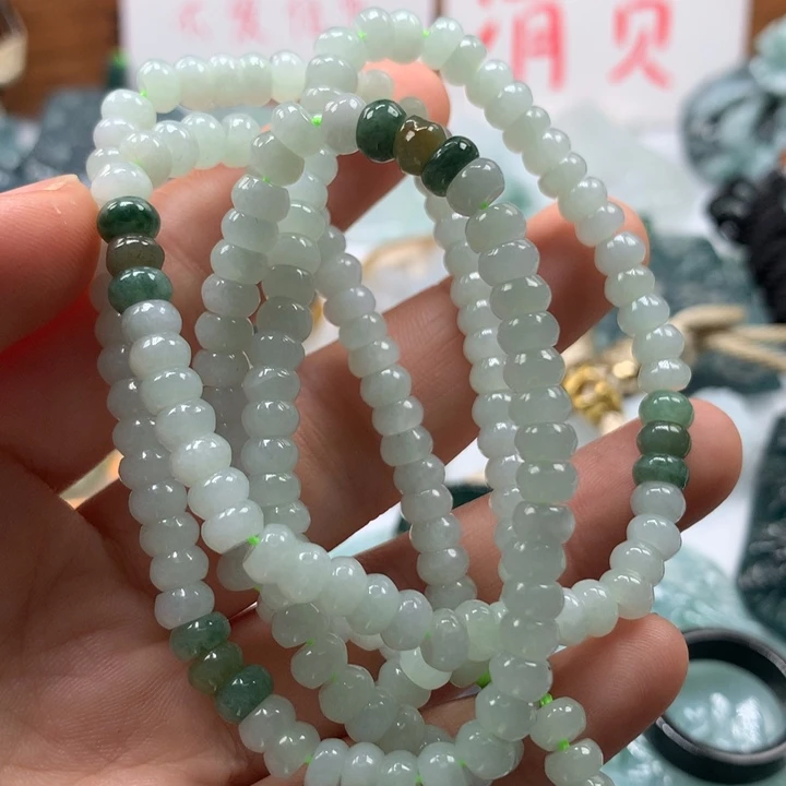 翡翠颈饰未镶嵌保真天然A货翡翠