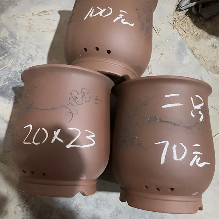 紫砂花盆大漏处理清仓一组小宫灯