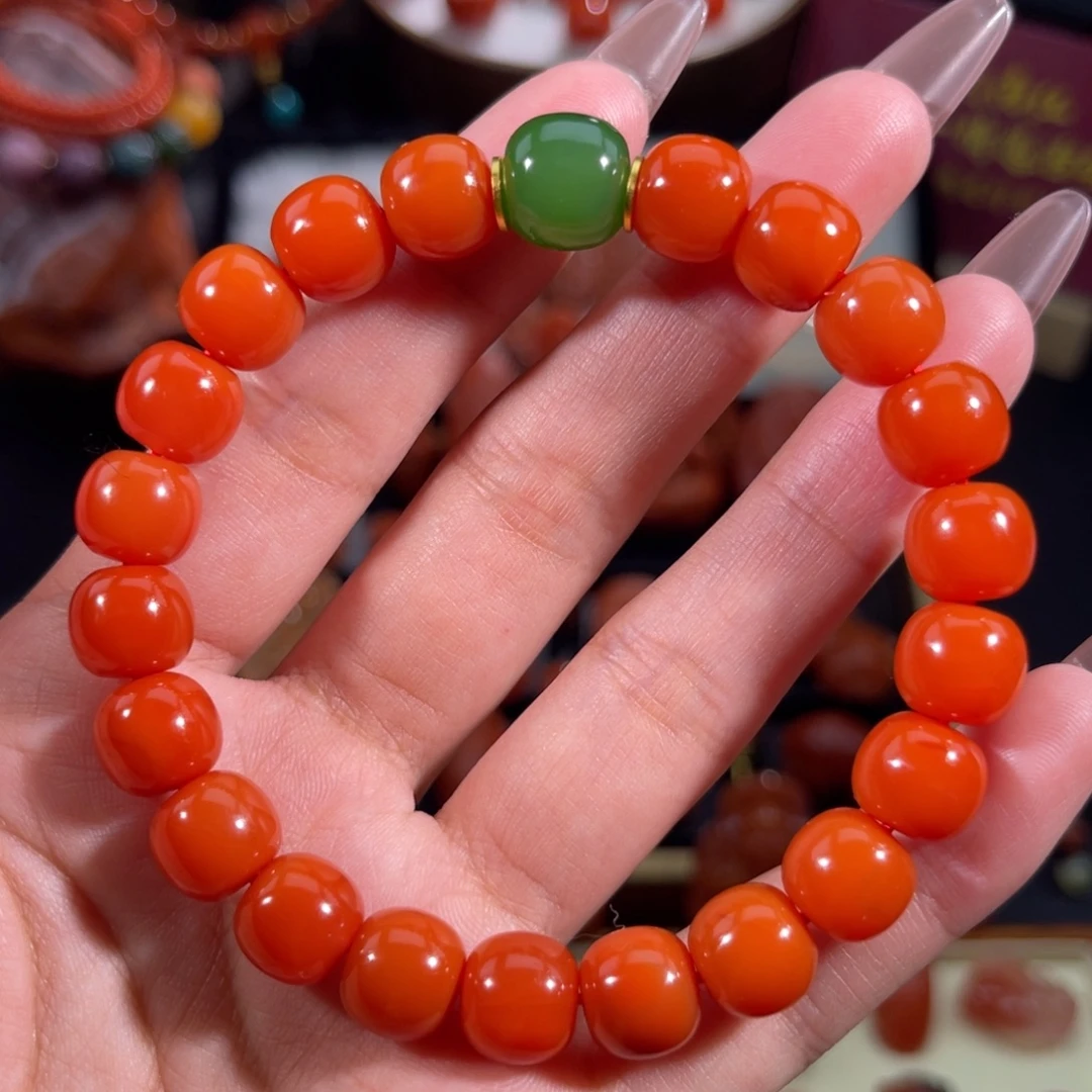 南红玛瑙未镶嵌老形手串10.1左右