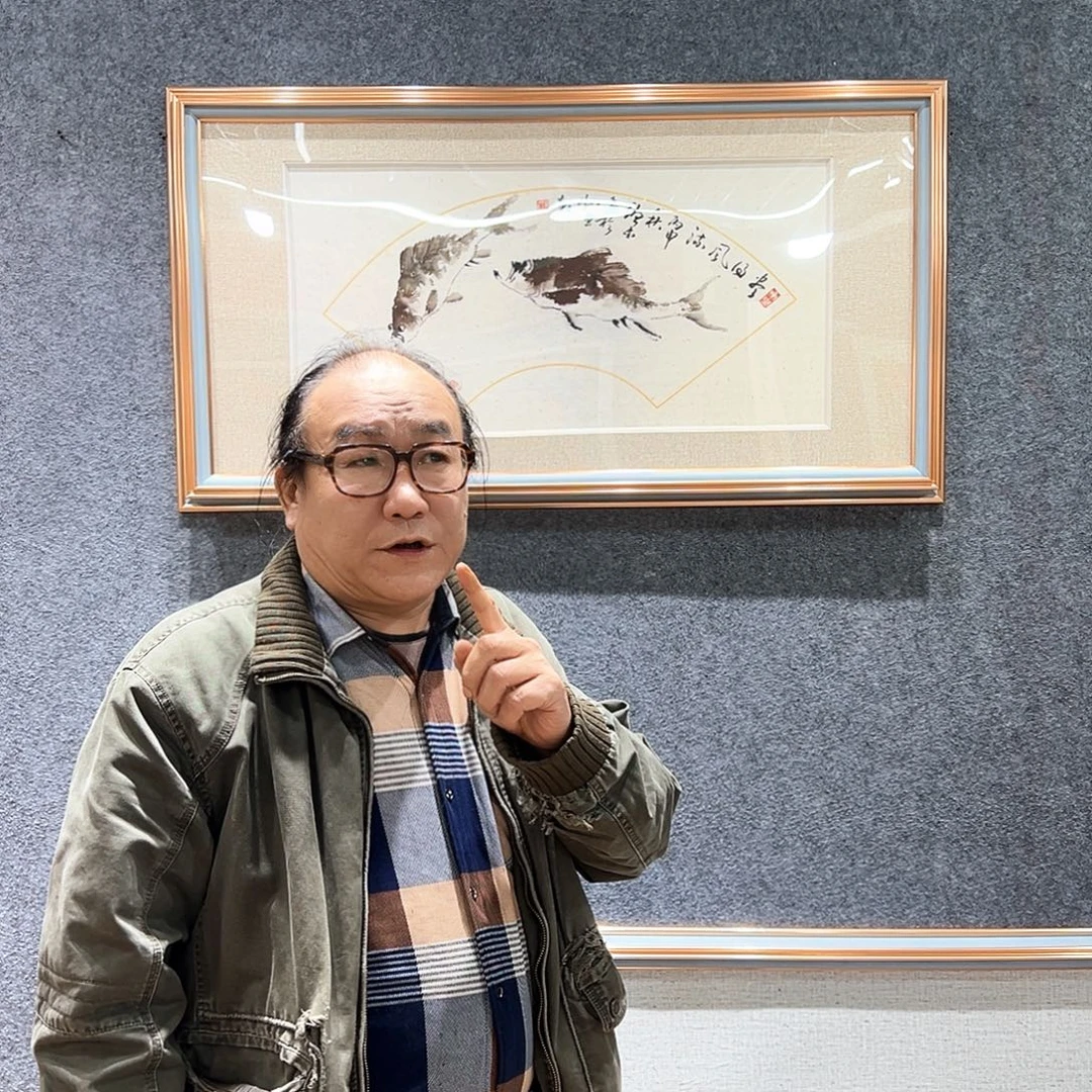 国画知鱼之乐纯手绘