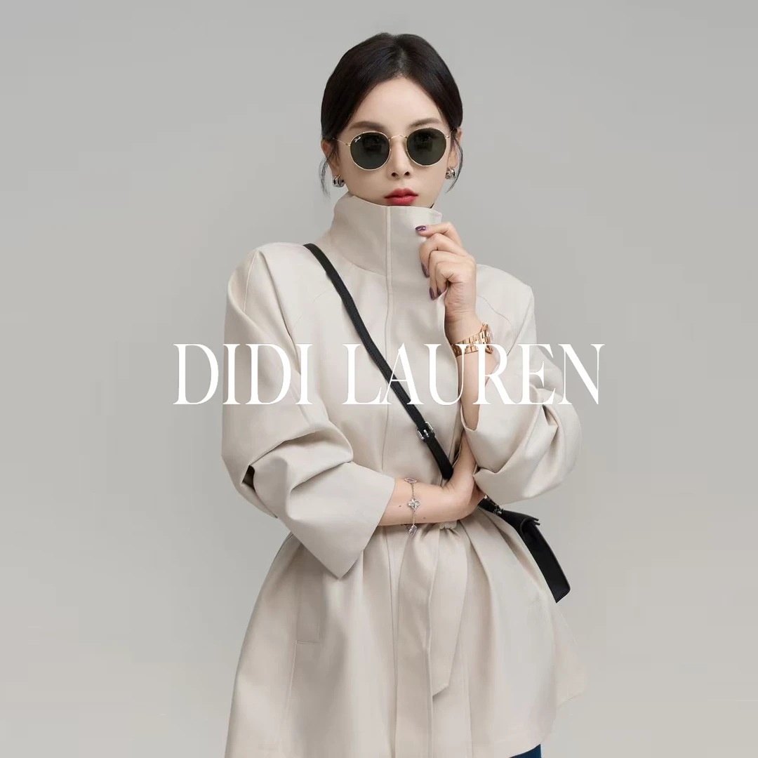 DIDI LAUREN“漫游者”都市简约廓形高级感立领短款风衣