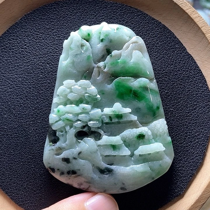 明***明翡翠挂件未镶嵌翡翠ah