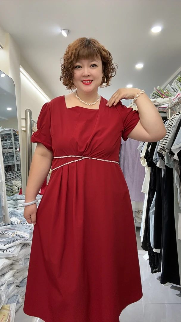 8875重工镶钻名媛连衣裙胖mm大码女装收腰小黑裙法式气质显瘦裙子