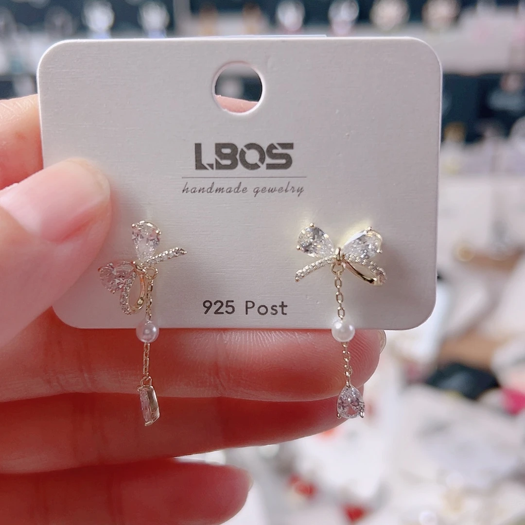 琉璃纯铜合金耳环的