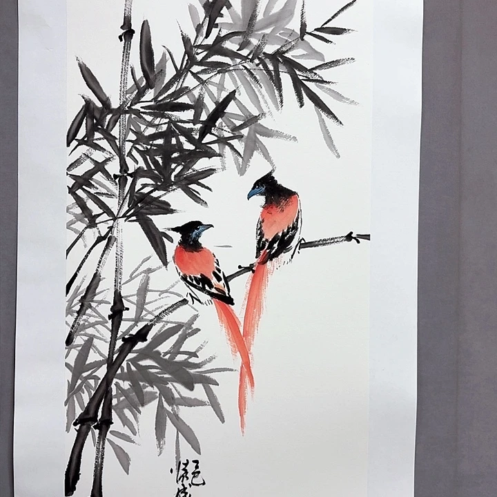 国画亲笔手绘放心去藏