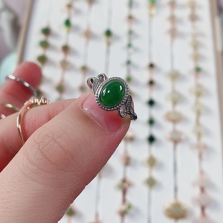 和田玉戒指未镶嵌大*