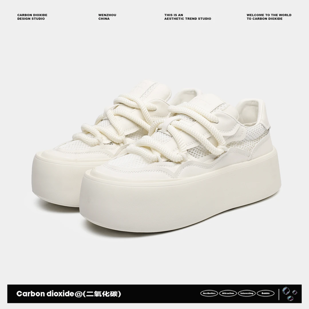 夏季减震半粒面透气时尚休闲鞋薄款厚底流浪丹宁风-5256