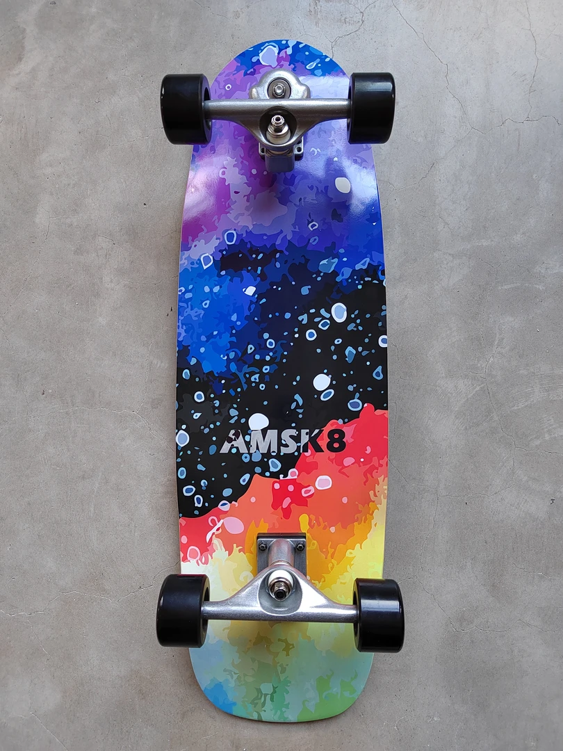 AMSK8陆地冲浪板丝滑绕八版滑板免蹬地新手好滑
