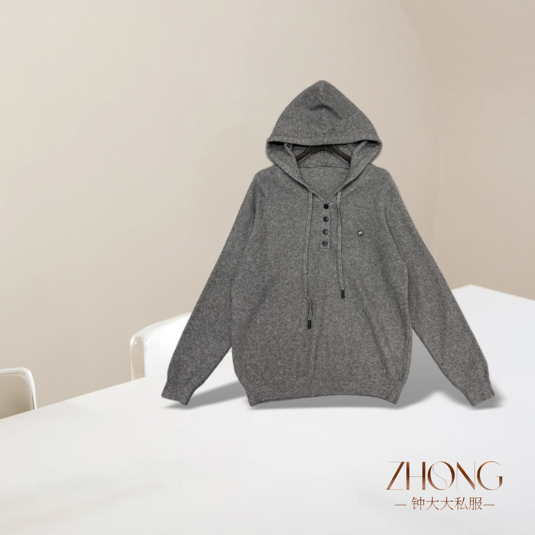 ZHONG大大【】时尚针织帽衫毛衣2025秋冬简约显瘦百搭上衣12028