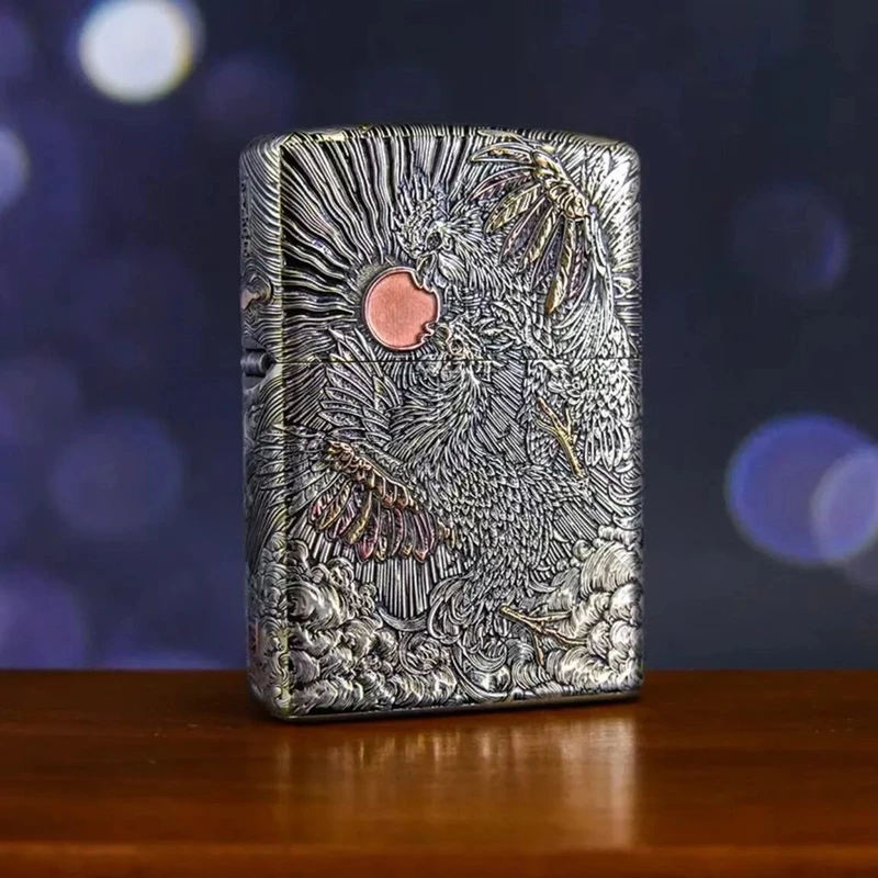 ZIPPO打火机/趴窝【钗头凤】错金银苗银套壳银匠村DY9902TJ【林子1