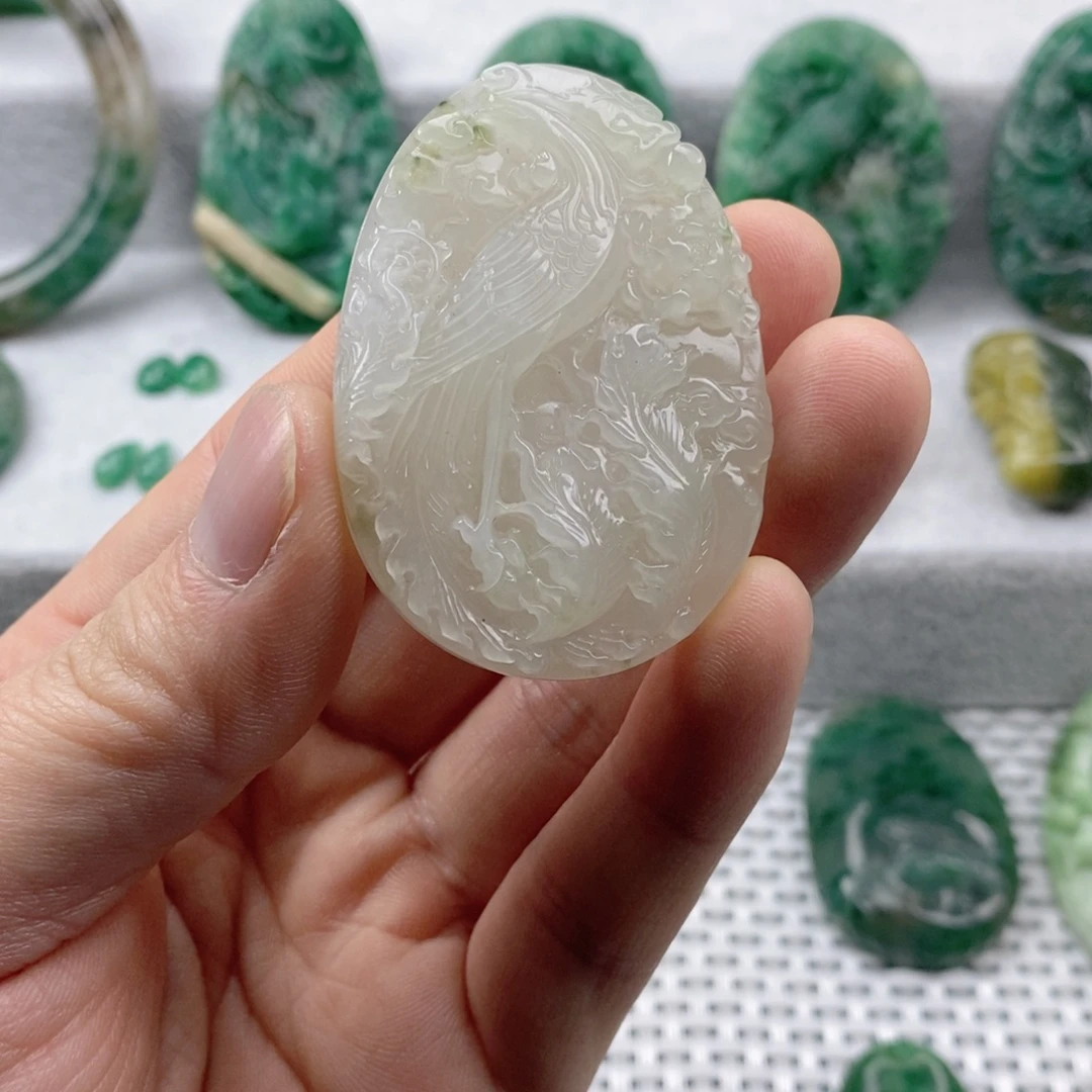 ！***！独山玉未镶嵌颈饰