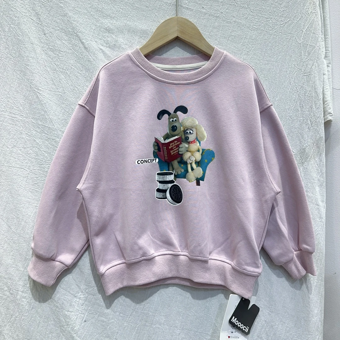 【予诺定制】童装--女童韩版奥利奥小狗秋款卫衣GZ8201