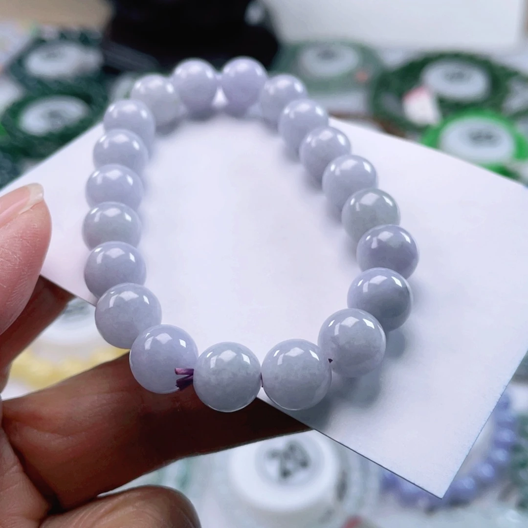 翡翠手链未镶嵌天然翡翠手串9.5mm