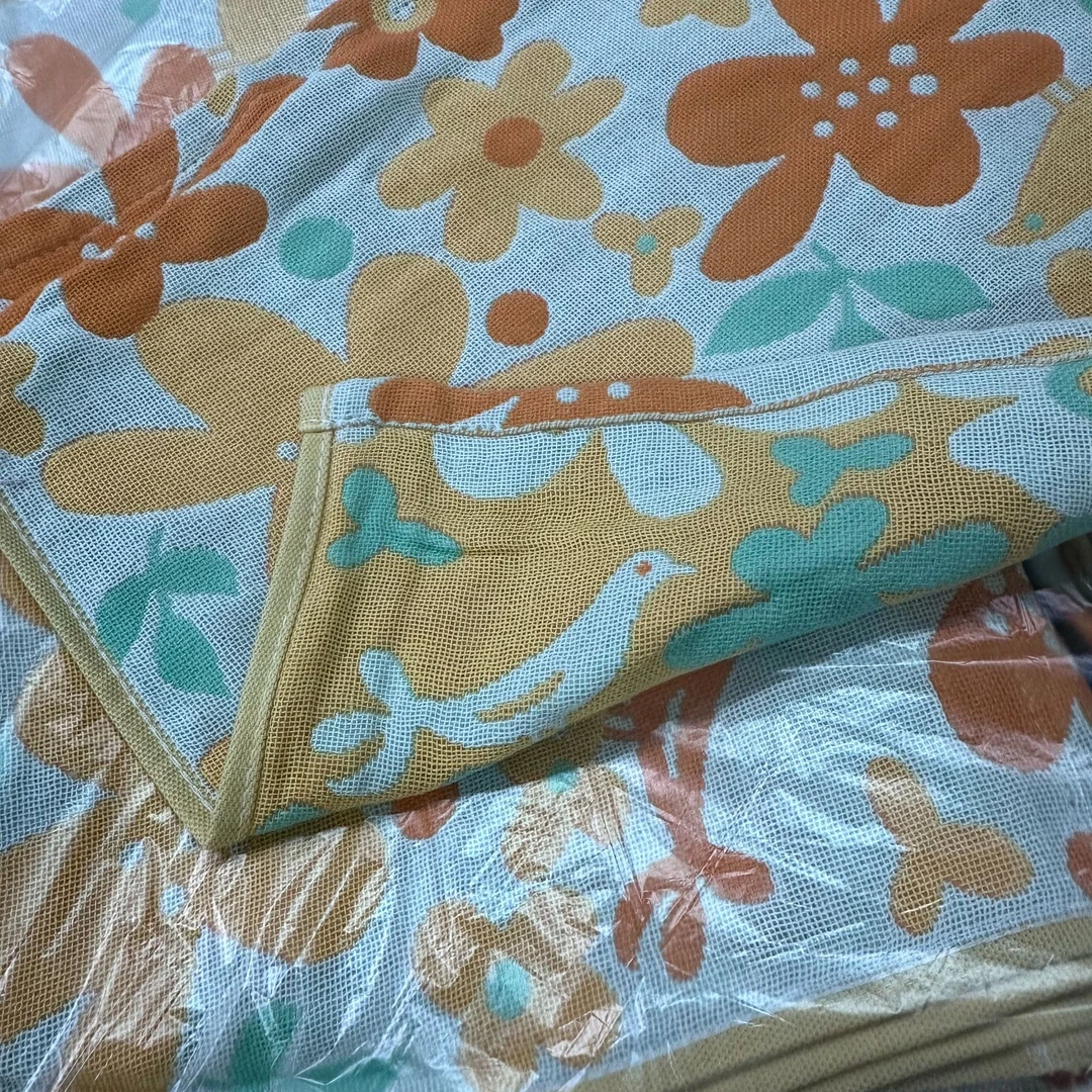 纯棉双层纱布方巾30*35  三条