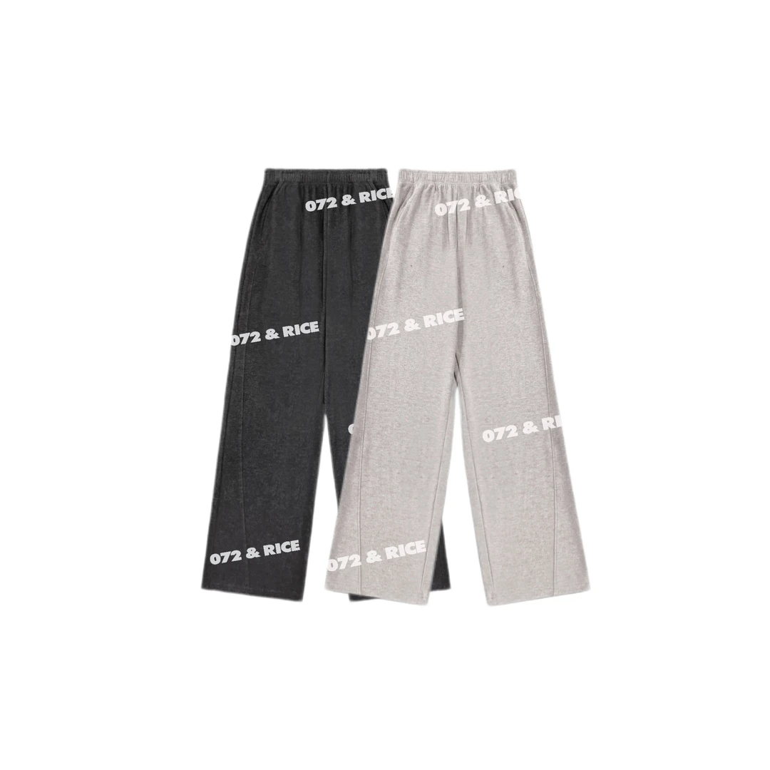 072 & RICE【优可丝】秋季休闲百搭松紧腰长裤 A-32YS01