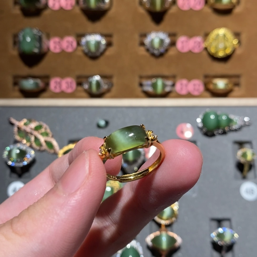 濠***狸和田玉银S925镶嵌戒指