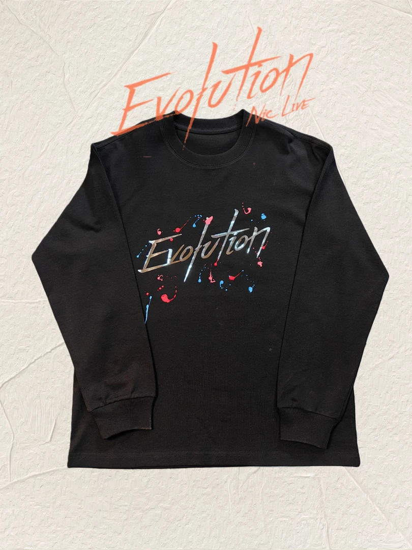 烽行天下手绘泼墨重工长袖T恤Evolution进化设计3.0圆领卫衣打底