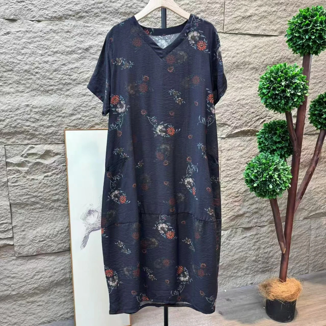 8937新款夏季优雅减龄清爽碎花连衣裙QZ