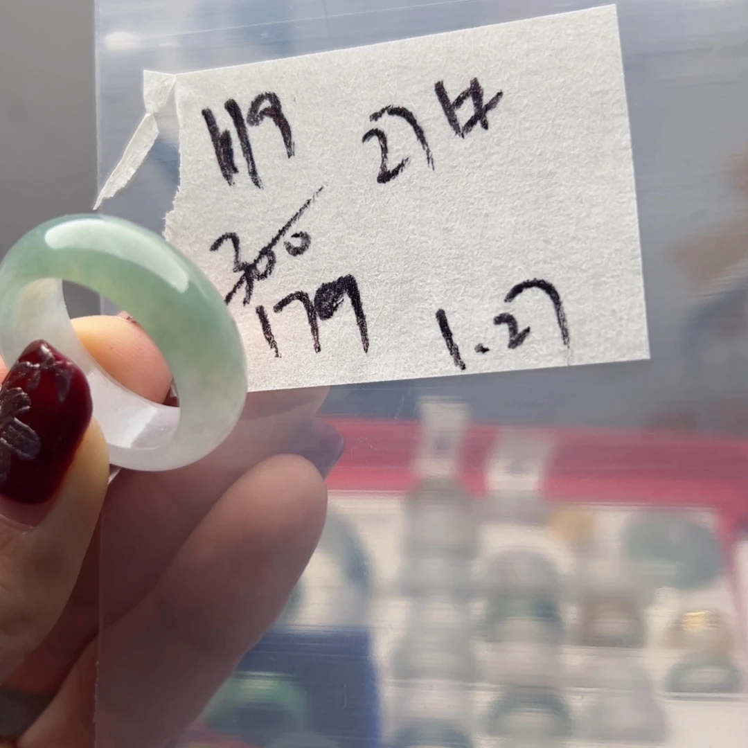 定制翡翠未镶嵌昨****雨戒