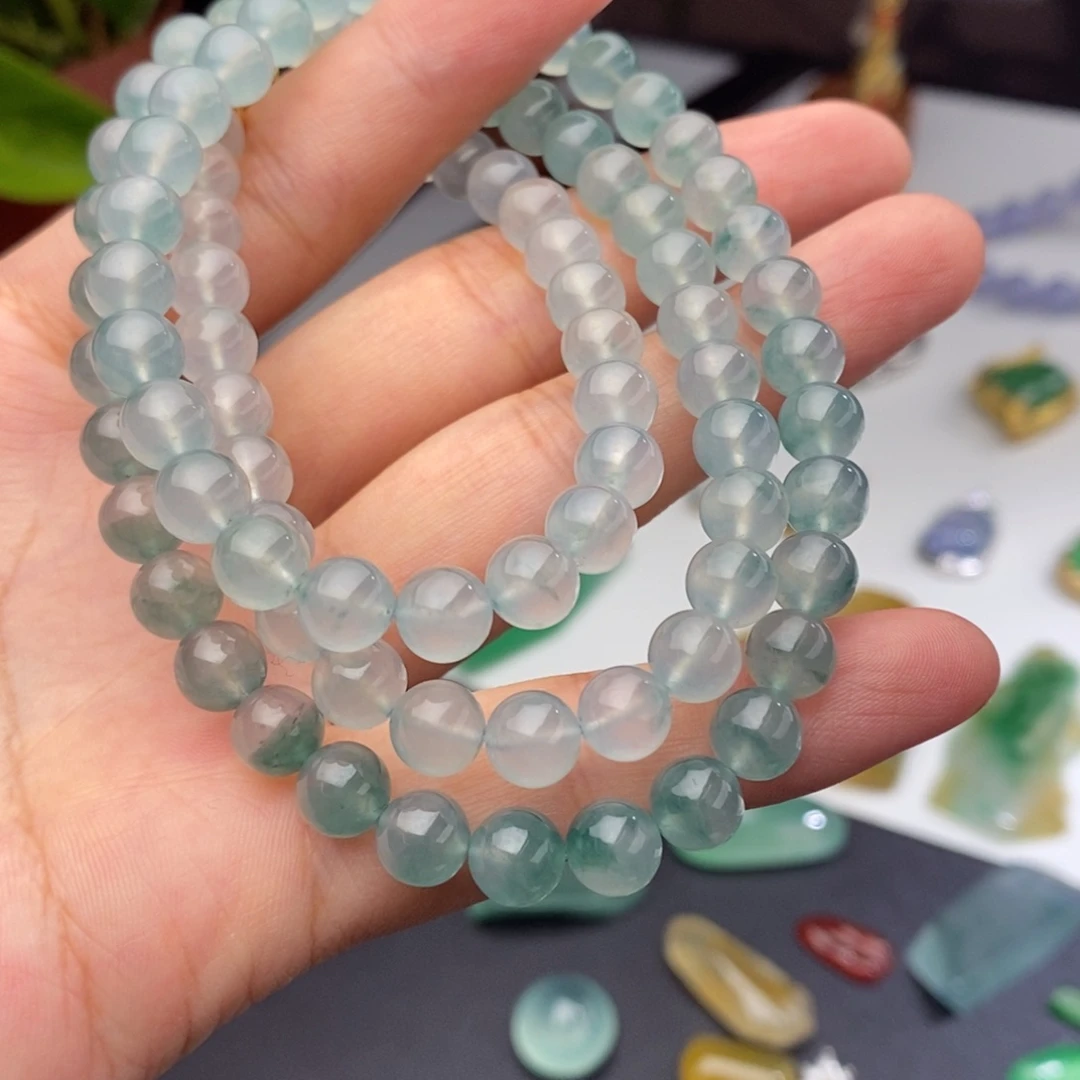 定制翡翠未镶嵌珠链