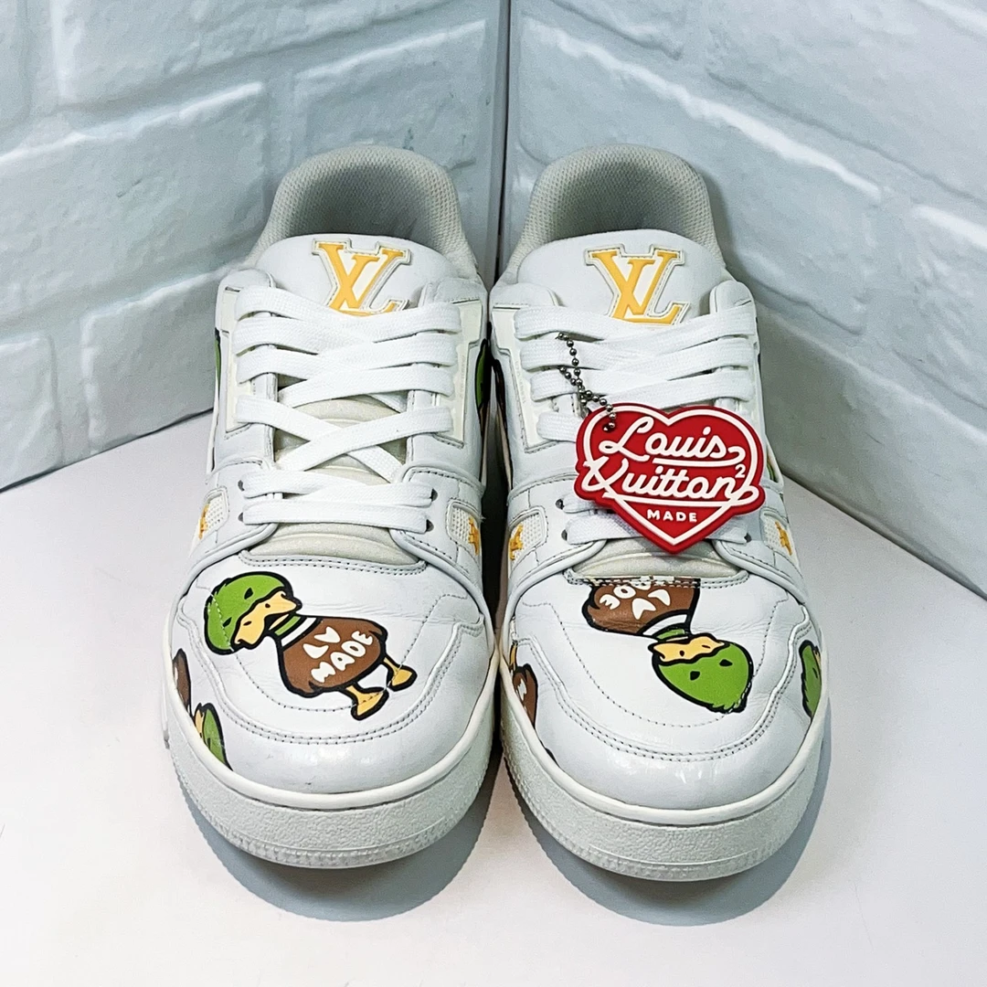 95新 LouisVuitton/路易威登 trainer 小涂鸦带皮牌款欧码7码41码